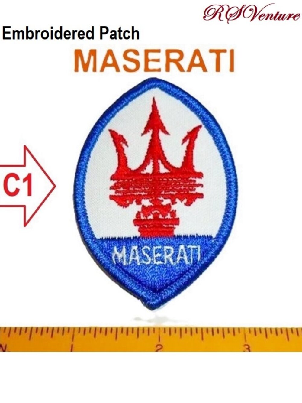 Buy 1 get 1 FREE, Vintage New Maserati Car Patch.